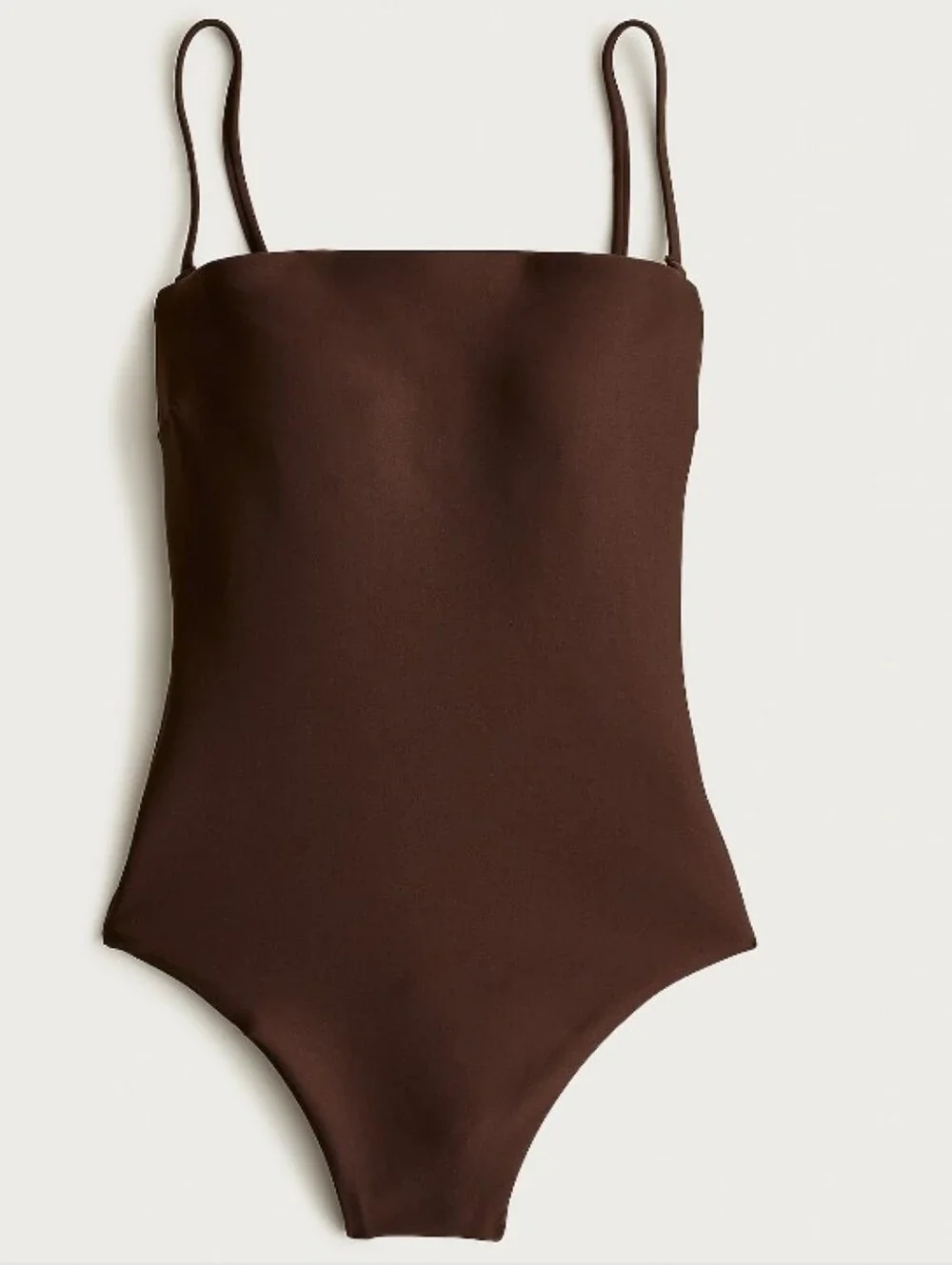 J. Crew Long-Torso Gemma one-piece in Classic Sculpt - Inky Espresso